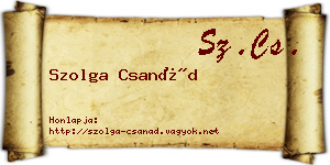 Szolga Csanád névjegykártya